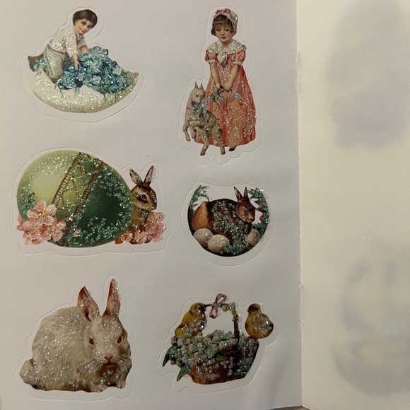Vintage Sparkly Easter Stickers - Picture 3 of 4